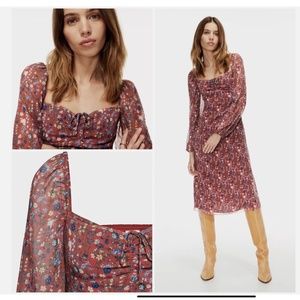 Aritzia Wilfred Jacqueline Dress in Wrm Sna Rd/Subtle Mint